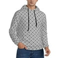 thumbnail image 2 of Sikiie Gray Plaid Men's Hoodie, Essentials Hoodie, Sweatshirt, Pullover Hooded Sweatshirt for Men-X-Large, 2 of 7