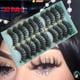 thumbnail image 2 of DINGSEN 10 Pares De Pestañas Postizas 3D Magnéticas Hechas A Mano Natural Largas Gruesas Esponjosas Individuales Clásicas Falsas Gao Jiahui  unisex, 2 of 2