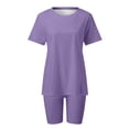 thumbnail image 6 of Womens Short Sets Two Piece Set Short Sleeve Tops Shorts Spring Sets Women’s Clothing, 6 of 6