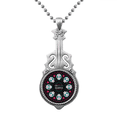 thumbnail image 1 of Calavera Rosa feliz el dia de los muertos Colgante Joyería Música Guitarra Torque Star Moon Unbranded M, 1 of 3