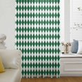 thumbnail image 6 of Green Plaid Sheer Curtains 72 Inches Long, Modern Minimalist Geometric Gingham Checkered Light Filering Curtains, Breathable Simi Curtain Privacy Drapes for Living Room Bedroom Window Treatment, 6 of 9