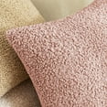 thumbnail image 4 of RBCKVXZ Pack of 1 Cozy Boucle-Like Textured Throw Pillow Covers for Couch Home Sofa Bedroom Car - 18"x18", Pink, 4 of 6