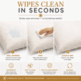 thumbnail image 2 of 2 Pack MediCheck White Vinyl Covered Bed Pillows 20 in x 26 in - Wipeable Easy Clean - Soft Low Profile Non-Fluffy Support - Not an Encasement or Zippered Protector, 2 of 11