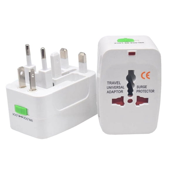 HLONK Adaptateur Universel Mondial Prise Électrique AU UK US EU Adaptateur de Prise Chargeur Mural de Voyage Option d'Alimentation CA 2 Ports de Charge USB Adaptateur de Prise International