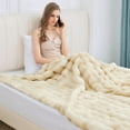 thumbnail image 4 of Tie-dye Camel Fuzzy Ultra Soft Bed Comfy Blanket 60x80 Cozy Faux Fur Throw Blanket for Living Room Thick Fluffy Furry Blanket Home Gifts 860 GSM, 4 of 18