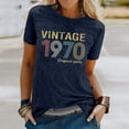 thumbnail image 6 of Trendfront Womens Vintage 1970 T Shirts Letter Graphic V Neck Casual Short Sleeve Loose Fit Tops Trendy Fashion Tee Pullover Daily Wear, 6 of 7