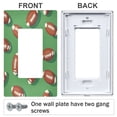 thumbnail image 3 of Yayeee Rocker Switch Wall Plate 3-Gang 6.5"x4.6" Home Decorative Outlet Cover, American Footballs, 3 of 6