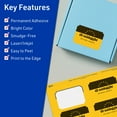 thumbnail image 3 of Avery Rectangle Scalloped Labels, Bright Yellow, 2" x 3", 640ct, 3 of 11