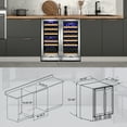thumbnail image 7 of Tittla 15 Inch Dual Zone Wine Cooler and 15 Inch Single Zone Wine Cooler 60 Bottle with Upgraded Compressor Under Counter or Freestanding Low Noise, 7 of 7