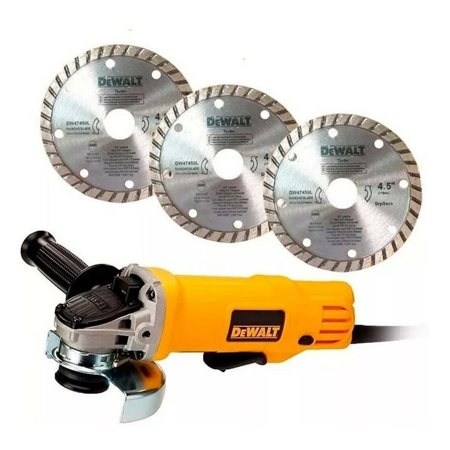Esmeriladora Angular DeWalt 4-1/2 Con 3 Discos DWE4120X