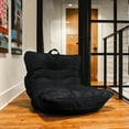 thumbnail image 5 of Big Joe Roma Adult Bean Bag Chair, Black Smartmax, Durable Polyester Nylon Blend, 3 feet, 5 of 10