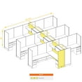 thumbnail image 5 of Modular Office Desk Furniture 67H 3pack Inline Powered Cubicles, 5 of 5