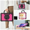 thumbnail image 6 of For Lenovo Tab M10 Plus (3rd Gen) Case 10.6 inch, 360 Rotating Shockproof Cover with Stand, Handle, Shoulder Strap (TB-X6C6/TB-X606), Rose Panel, 6 of 7