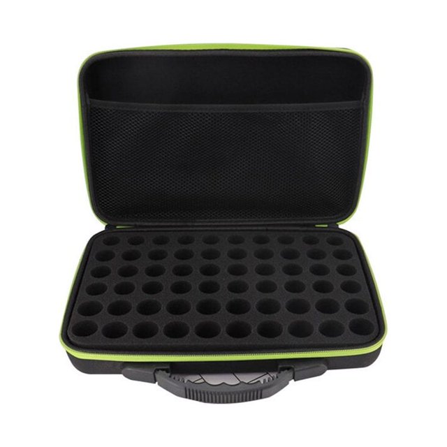 Oil Essential Storage 60 Case Box Bottle Zipper Organizer Bag Carrying Polish Handbag Holder Container Shockproof Red
