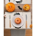 thumbnail image 3 of Halloween Placemats Set of 4 Black Grimace Pumpkin Place Mats Fall Placemat Bat Pink Bow Pumpkins Table Mats for Dining Kitchen Table Holiday Dinner Party Home Decorations 13x19 Inch, 3 of 8