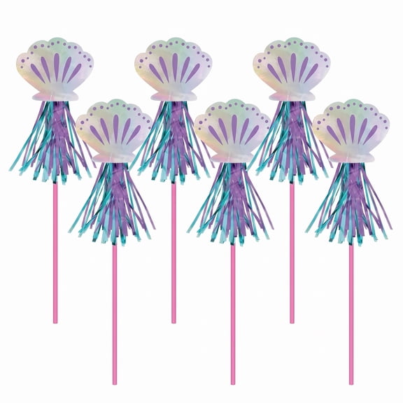 Party Wands, Mermaid Birthday, Multicolor, 17.9", 8 Count
