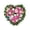Pink, variant on Cemetery Flower Ebullient Remembrance Standing Heart, Grave Wreath with Easel Stand, Memorial Floral Red Rose Hibiscus for Outdoor Headstone & Gravesite Decor