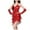 Red, variant on Wancir Cocktail Dresses for Women Sexy Deep V-Neck All-Over Fringe Spaghetti Straps Dress Sequins Feather Prom Party Dress