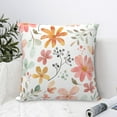 thumbnail image 6 of YFYANG Square Decorative Throw Pillow Case (Without Pillow Insert), Watercolor Flower Patterns Bedroom Sofa Car Cushion Cover, 26"x26", 6 of 9
