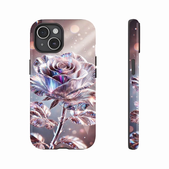 Crystal Rose Luxury Phone Case for Women, Durable Shockproof Clear Design, Perfect Valentine's Day or Birthday Gift - Compatible with iPhone 11/12/13/14/15/16 (Pro Max/Plus)