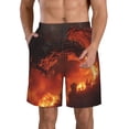 thumbnail image 1 of Fotbe Fiery Dragons Castle Attack Trajes de Baño Estampados para Hombre, Shorts de Verano de Secado Rápido, Ropa de Playa, Bañadores-Small, 1 of 6