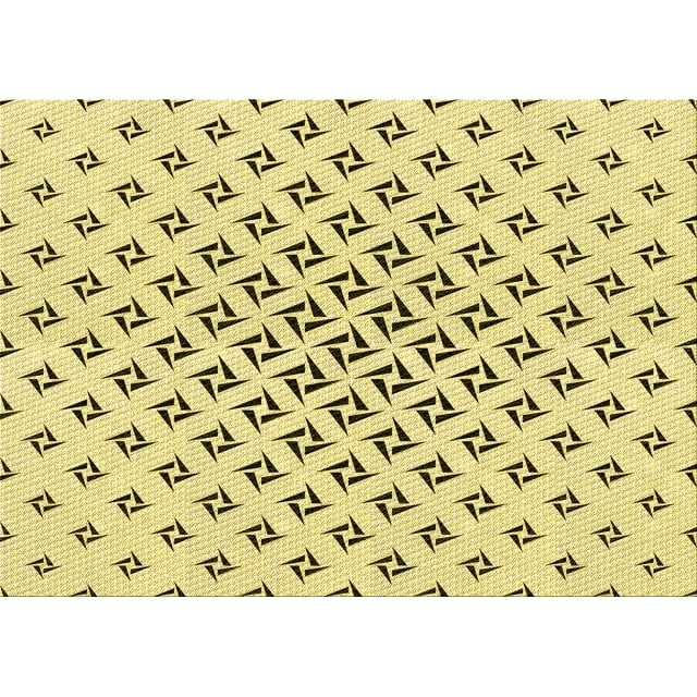 Ahgly Company Tapis d'Intérieur Lavables en Machine Rectangle Transitionnel Jaune Soleil, 5' x 8'