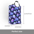 thumbnail image 3 of KLL flower starry sky Skull Laundry Hamper,Large Canvas Fabric Lightweight Storage Basket Toy Organizer Dirty Clothes Collapsible Waterproof, 3 of 6