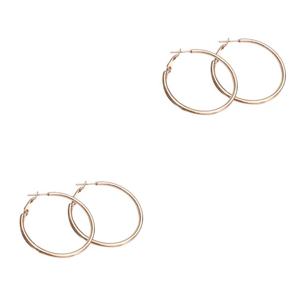 Qarigey 1 par de pendientes de niña, pendientes de aro grande para mujer, regalo portátil para Amiga, círculo liso, decoración para mujer, 10cm con Type2 NO2 Qarigey CBP219618