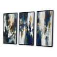 thumbnail image 3 of Designart "Emergence of the Radiant Muse III" Abstract Painting Framed Wall Art Set Of 3 - Gold Modern Frame Canvas Set For Living Room Decor, 3 of 6