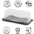 thumbnail image 2 of SIGNORA WARE Plastic Butter Dish with Lid Butter Holder Storage Container, Black, 2 of 7