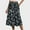 Black, variant on Aueoeo Women'S Flowy Skirt Midi Length Elastic High Waist A-Line Skirt Printed Pleated Skirt With Pockets Beige M