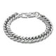 thumbnail image 1 of Pulseras de Cadena Cubana de 12mm de Ancho Uxcell, Pulsera de Cadena de Acero Inoxidable de 19cm de Longitud para Hombres y Mujeres, Regalos del Día de San Valentín y del Día del Padre, Tono Plateado, 1 of 6