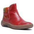 thumbnail image 1 of Josef Seibel Maren 07 Women's Leather Side Zip Chelsea Ankle Boot In Red Size 8, 1 of 6
