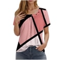 thumbnail image 2 of Shorts pour Femmes, T-Shirts pour Femmes, Haut T-Shirt Plissé à Manches Courtes pour Femmes, 2 of 4