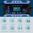 thumbnail image 3 of Cargador Inteligente De 12v 6a Para Batería De Auto Moto Negro c/Azul, 3 of 3