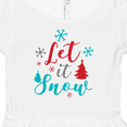 thumbnail image 4 of Inktastic Let It Snow, Snowflakes, Christmas - Red Blue Gray Girls Baby Dress, 4 of 5