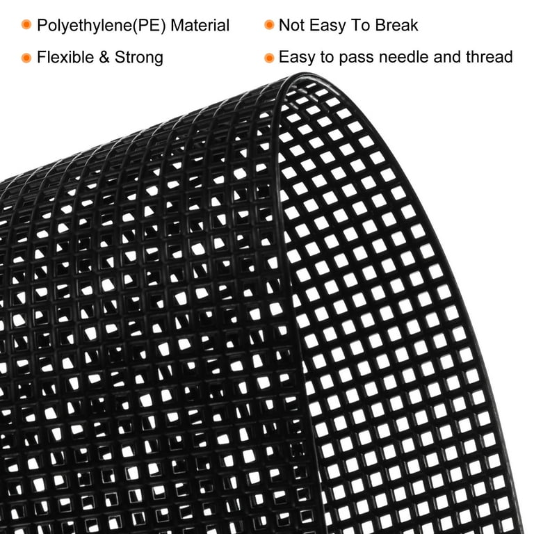 Allazone 37 STKS Doorzichtige Plastic Mesh Canvas Vellen voor Borduurwerk, Plastic Canvas Plastic Mesh Bladen met 2 Kleur Acryl Garen voor DIY Naaien Tas