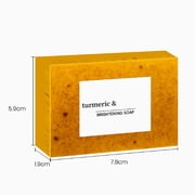 Skin Brightening Soap,Shower Soap,Lemon Turmeric Kojic Soap,Natural Handmade Soap,Turmeric Soap Bar for Face and Body, Smooth Skin Tumeric Soaps(1pc)