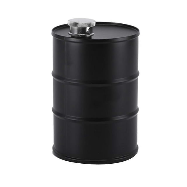 750Ml Barrel Wine Pot Stainless Steel Mini Hip Flask Sake Cup Black