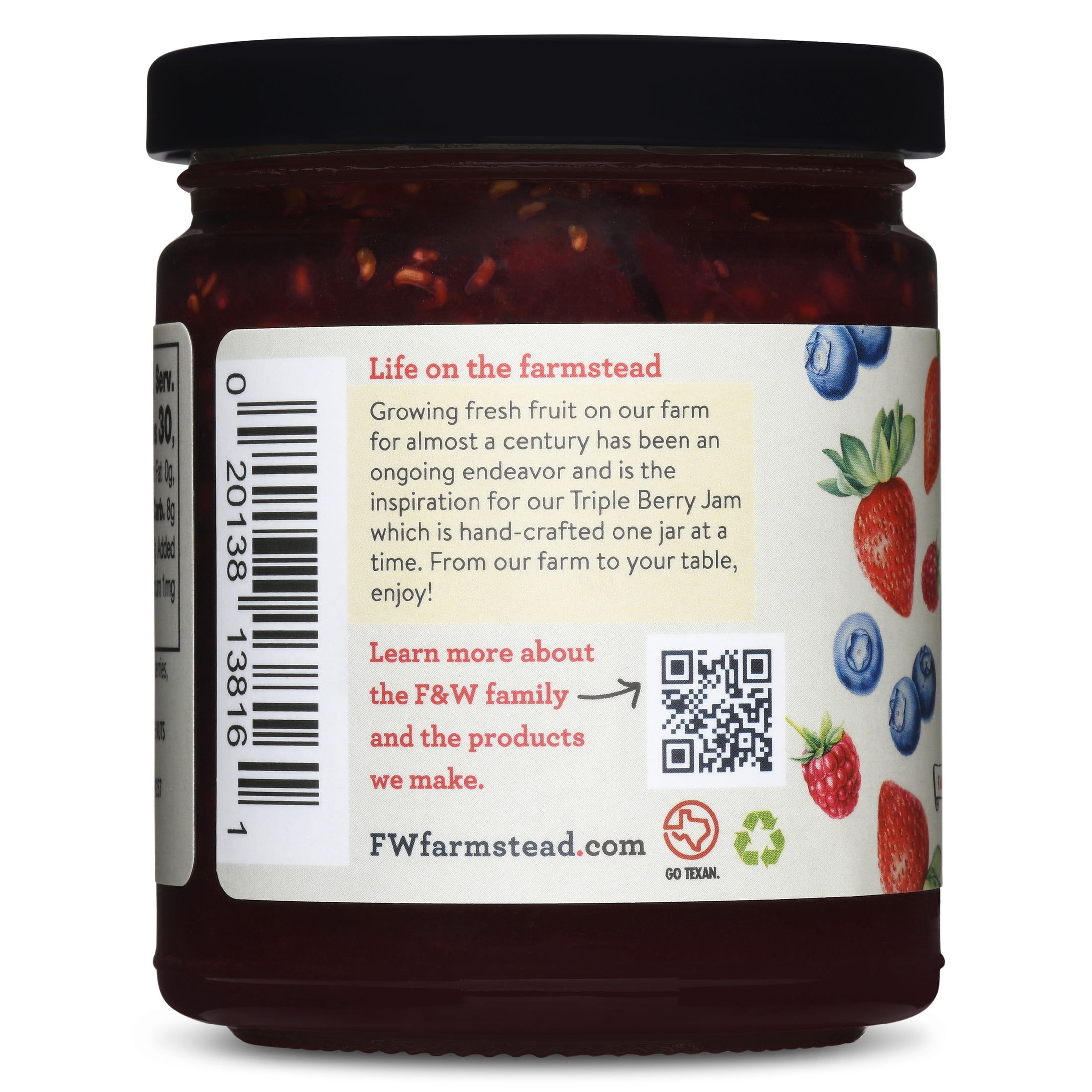 Fischer and Wieser, Triple Berry Jam, 9.5 oz, Great for Toast and