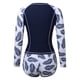 thumbnail image 4 of MKLEKYY Trajes De Baño Completo Mujer Women 2 Piece Long Sleeve Rash Guard With Built In Bra Swimsuits Upf 50+ Swim Shirt With Boyshort Bottom, 4 of 5