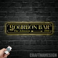 thumbnail image 4 of Craftnamesign Custom Bourbon Bar Metal Sign LED Light, Bar Wall Decor, Bar Sign, Pub Sign, 4 of 5