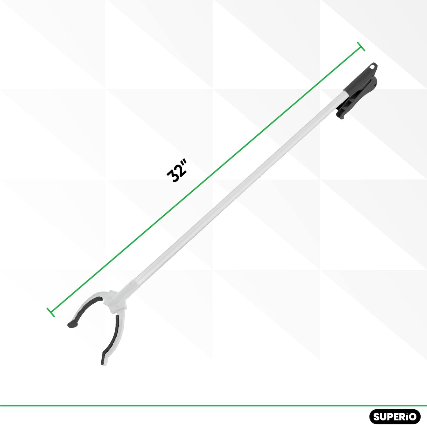 Grabber Reacher Tool, Extra Long Grabber Trash Picker, Hand Gripper, Claw Grabber, Arm Extension, Reaching Assist Tool for Elderly, Disabled, or After Surgery Recovery 32" 2-Pack by Superio