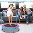 thumbnail image 7 of Jump Into Fun 36'' Mini Trampoline for Kids, 3FT Toddler Trampoline with Handle, Foldable Kids Trampoline Indoor/Outdoor for Toddlers Ages 3-6, Small Fitness Rebounder Trampoline, Easy Storage, 7 of 7