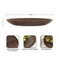 thumbnail image 6 of Kate and Laurel Zandros Modern Round Carved Wood Tray, 16 Inch Diameter, Brown, Food-Safe Serving Tray with Carved Pattern for Use as Ottoman Table Topper or Shallow Kitchen Fruit Bowl, 6 of 10