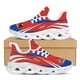 thumbnail image 1 of Zapatillas de baloncesto con plataforma, ligeras y transpirables, con diseño de la bandera nacional de Chile y emblema nacional impreso., 1 of 6