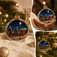 thumbnail image 4 of Sahpxhe Christmas Ornaments, Clear Ball Three Wise Men Camel Scene Printed Hanging Decor for Christmas Tree Window Home Decorations, 4 of 7