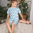 thumbnail image 6 of JUNZAN Party Shark Cute for Boys Girls Pajama Sets Toddler Sleepwear Summer Jammies 2pcs PJs, 6 of 7