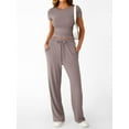 thumbnail image 2 of Conjunto de 2 piezas para mujer Trendy Queen, pantalón ancho para estar en casa, 2 of 5