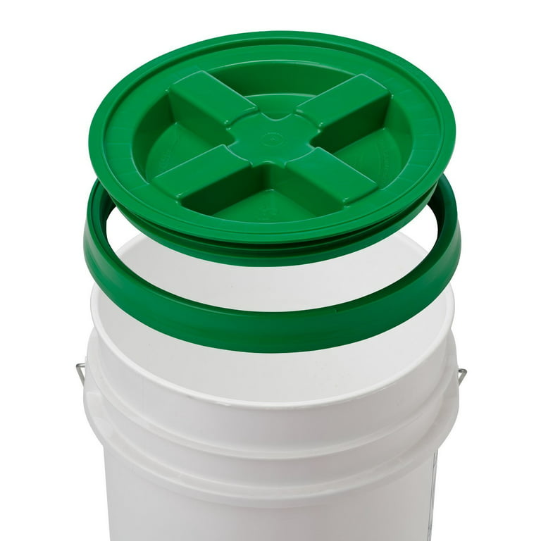 3.5, 5 Gallon Screw Top Lid, White - Best Containers